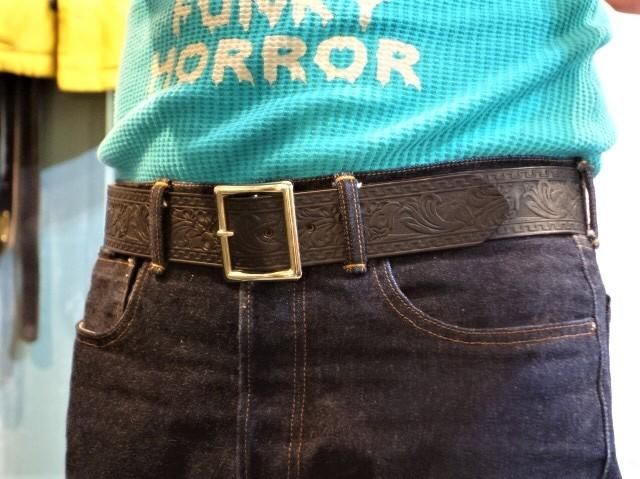 TROPHY CLOTHING ”TROPHY” Studded Belt（BLACK） - OLD STAND UP