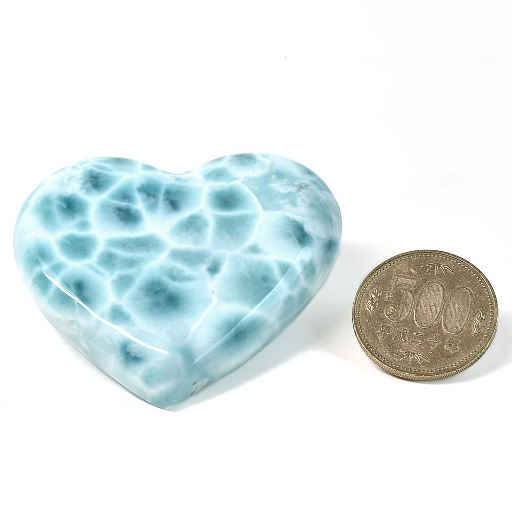 ラリマー（ハート） ルース 57x60x10mm #JK006 - プレミアム天然石専門