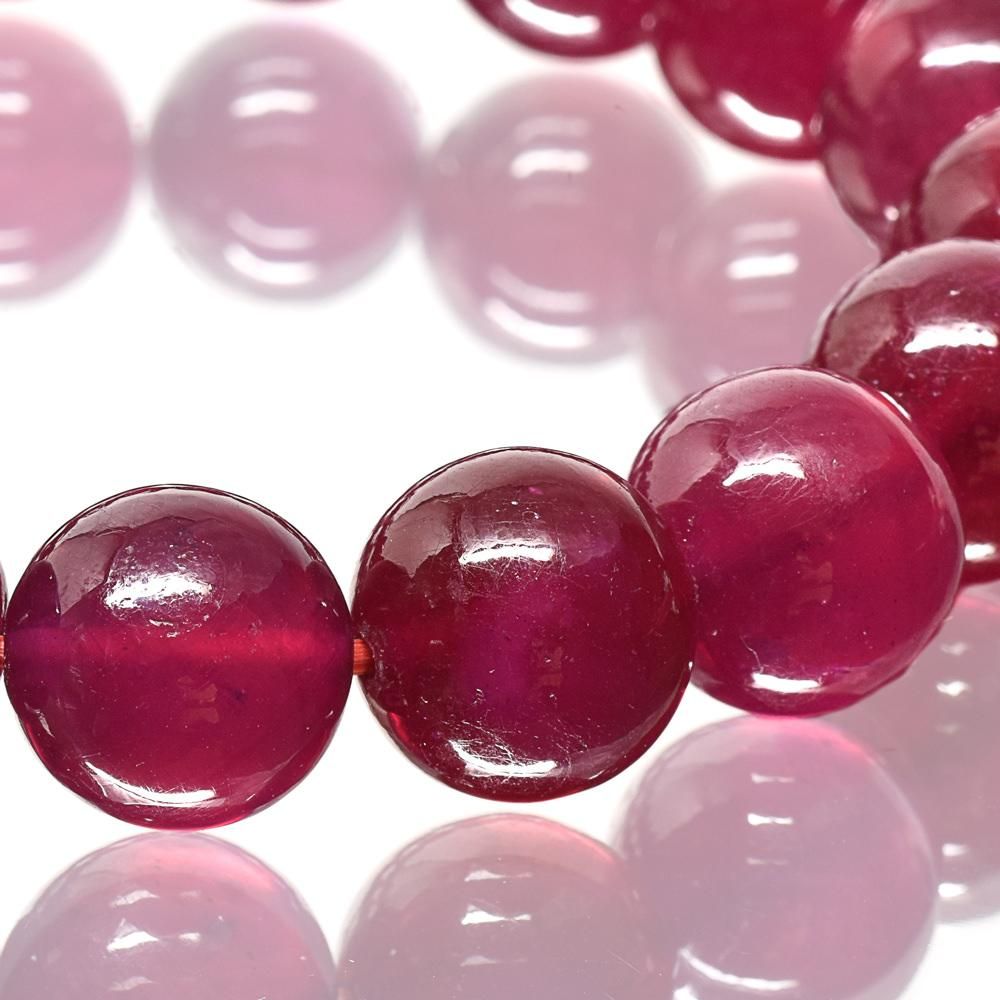 プレミアム] ルビー ブレスレット 12mm #KC581 - プレミアム天然石専門