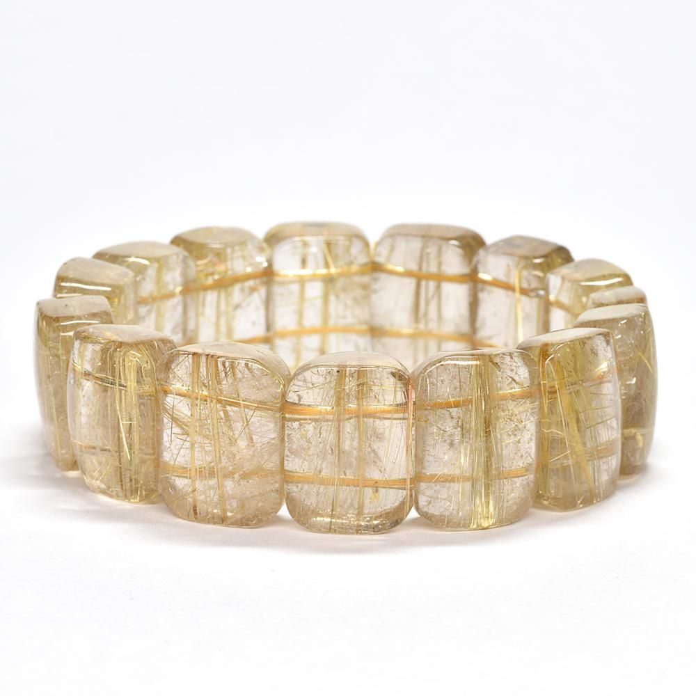 ゴールドルチルクォーツ バングル 18x13.9x8.3mm #ML0815 - プレミアム