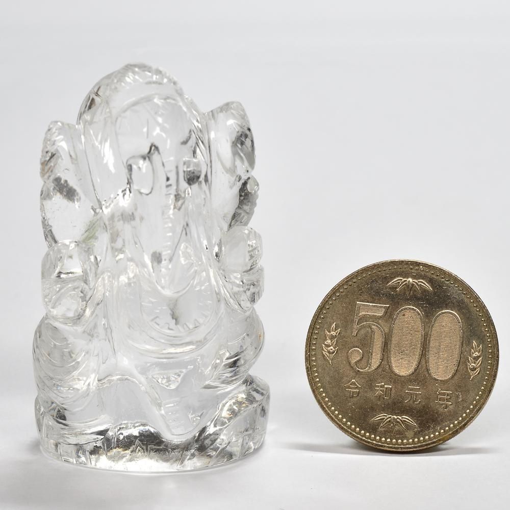 ヒマラヤ水晶「ガネーシャ像」 53x32.1x24.8mm #NB556 - プレミアム