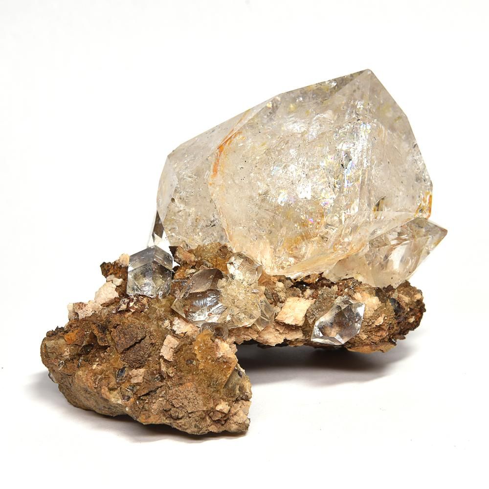 鑑別書付] ハーキマーダイヤモンド 母岩付き 98x88x75mm #PC671