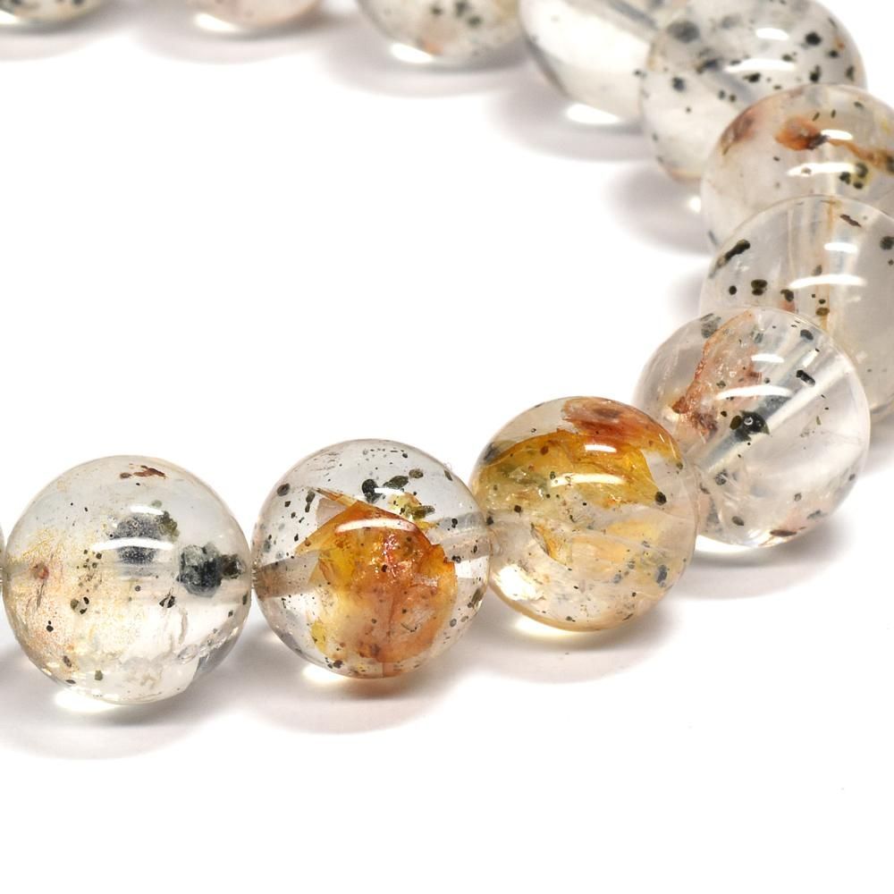 レア・鑑別書付]クリスタルマイカ・イン・クォーツ ブレスレット 10.5