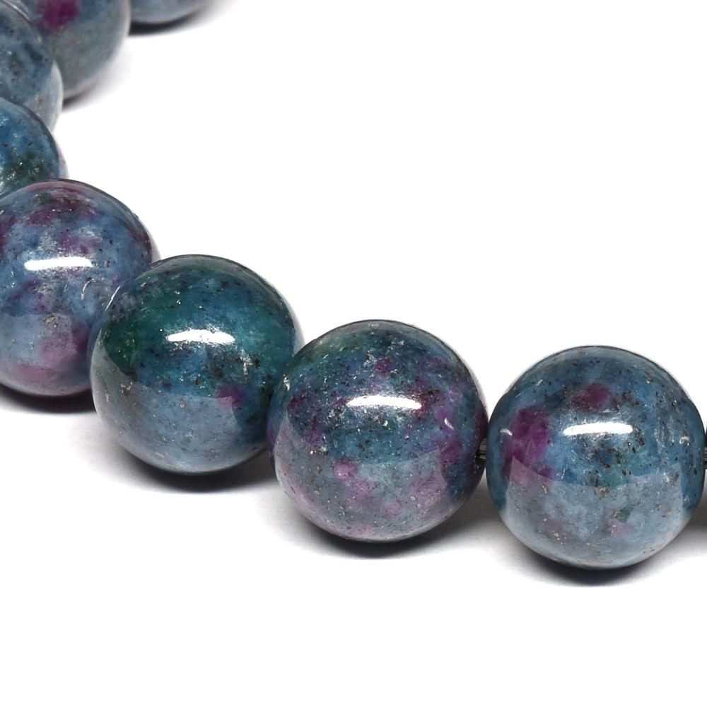 希少][鑑別書付] ルビーインカイヤナイト ブレスレット 10.5mm #NH254