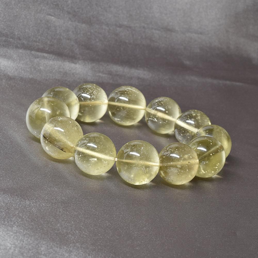 オーナー秘蔵] リビアングラスブレスレット 17.8-20.7mm玉 #U0031