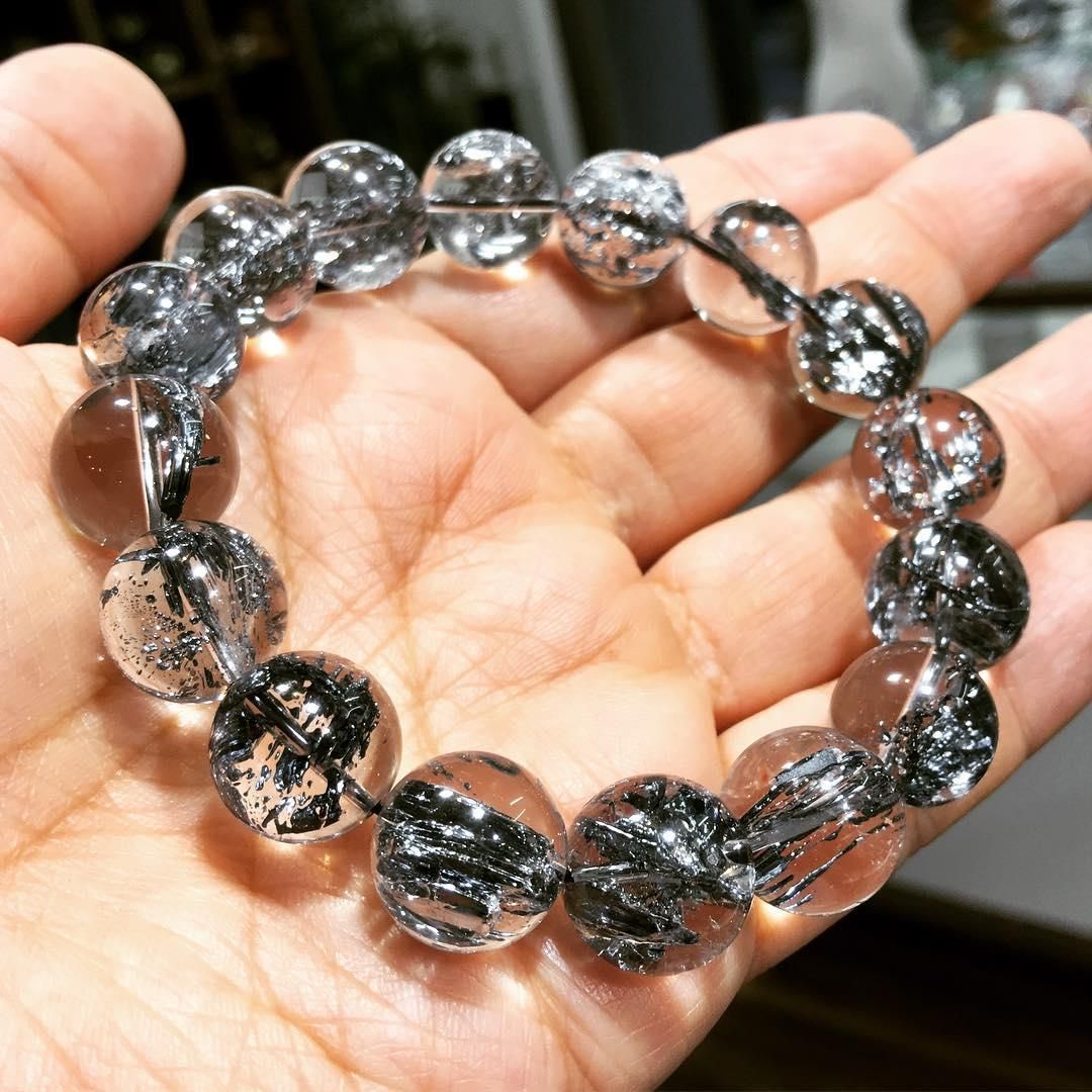 オーナー秘蔵] スティブナイトインクォーツ ブレスレット 14mm #FB170