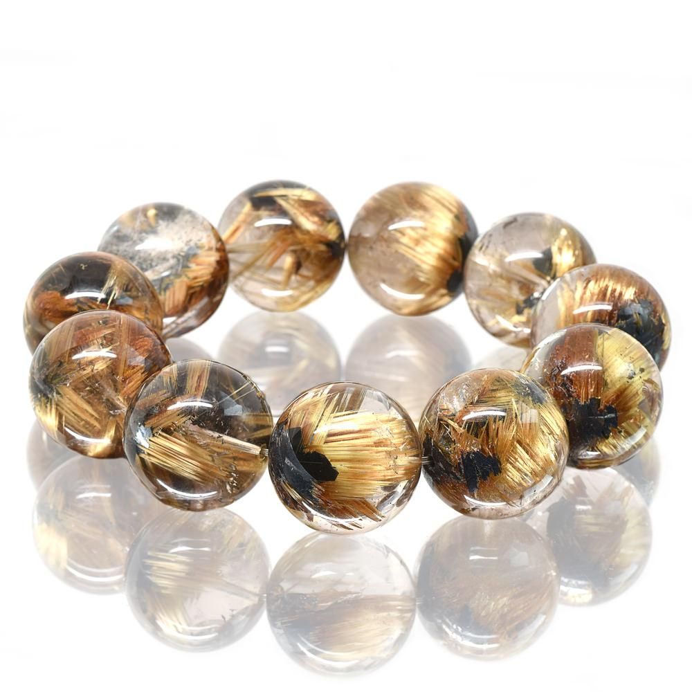 オーナー秘蔵] 太陽放射ルチルクォーツ ブレスレット 23.3mm #U0051