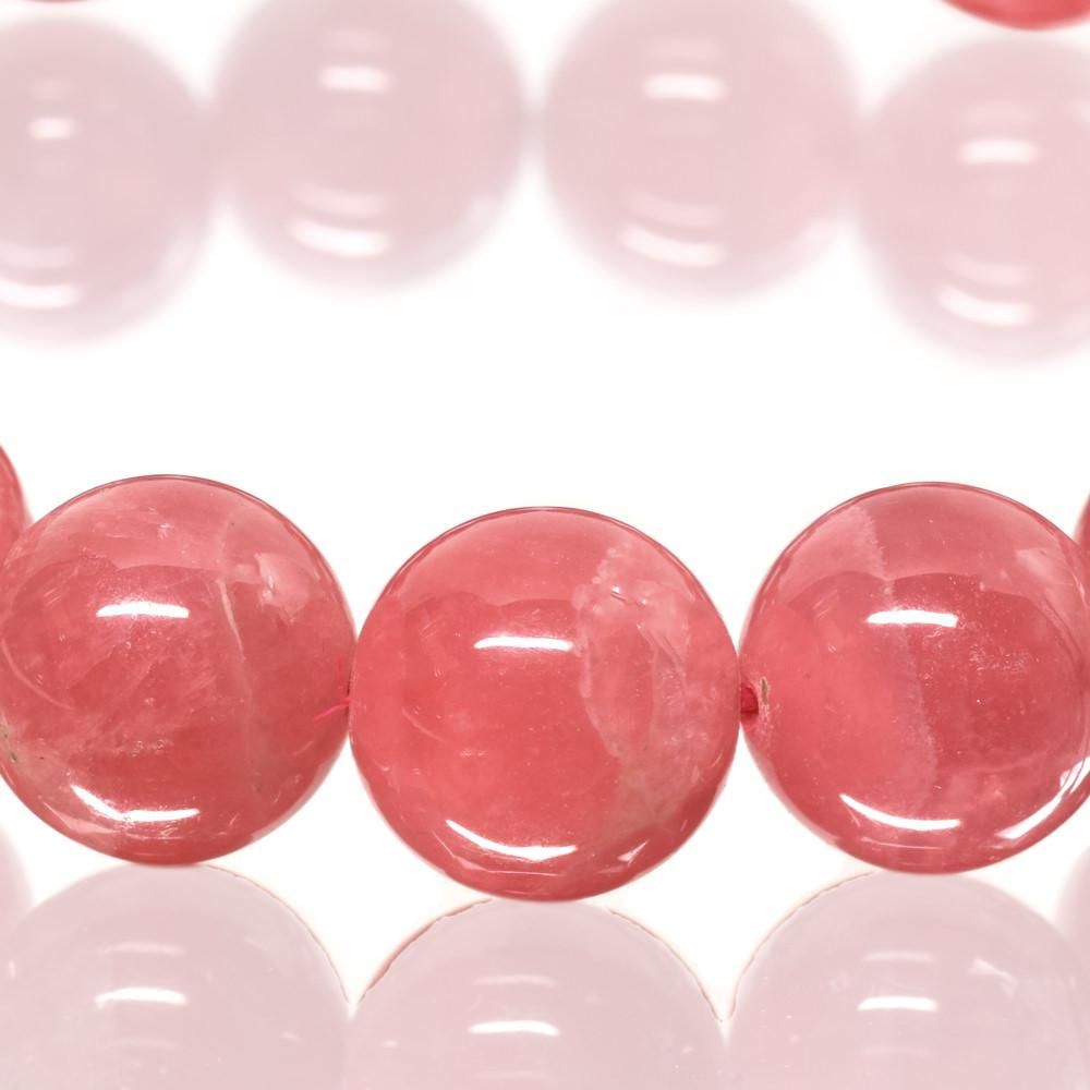 鑑別書付][高品質] インカローズ（ロードクロサイト）ブレスレット