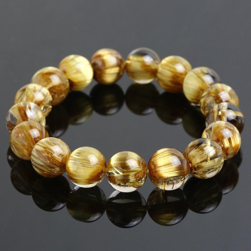 プレミアム] タイチンキャッツアイルチルクォーツ ブレスレット 12mm