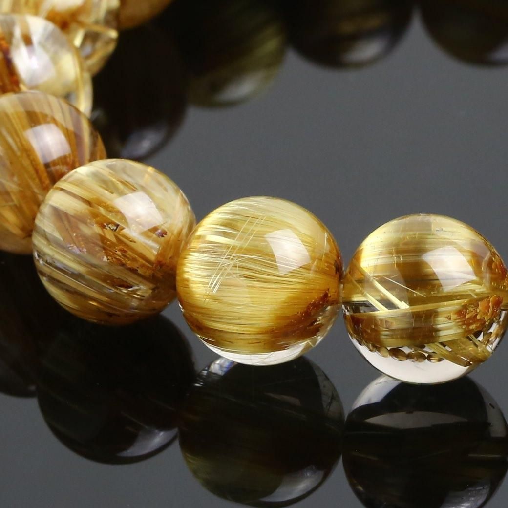 プレミアム] タイチンキャッツアイルチルクォーツ ブレスレット 12mm