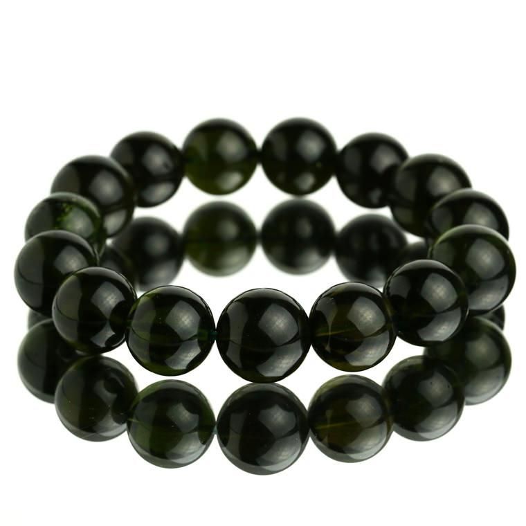 モルダバイトブレスレット 14-15mm #5196 - プレミアム天然石専門店
