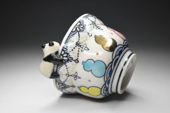 粟田尚子／瓢箪文大熊猫盃1107 AWATA naoko / panda guinomi 1107