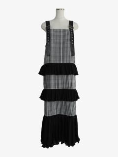 予約】button design denim salopette - BayBee