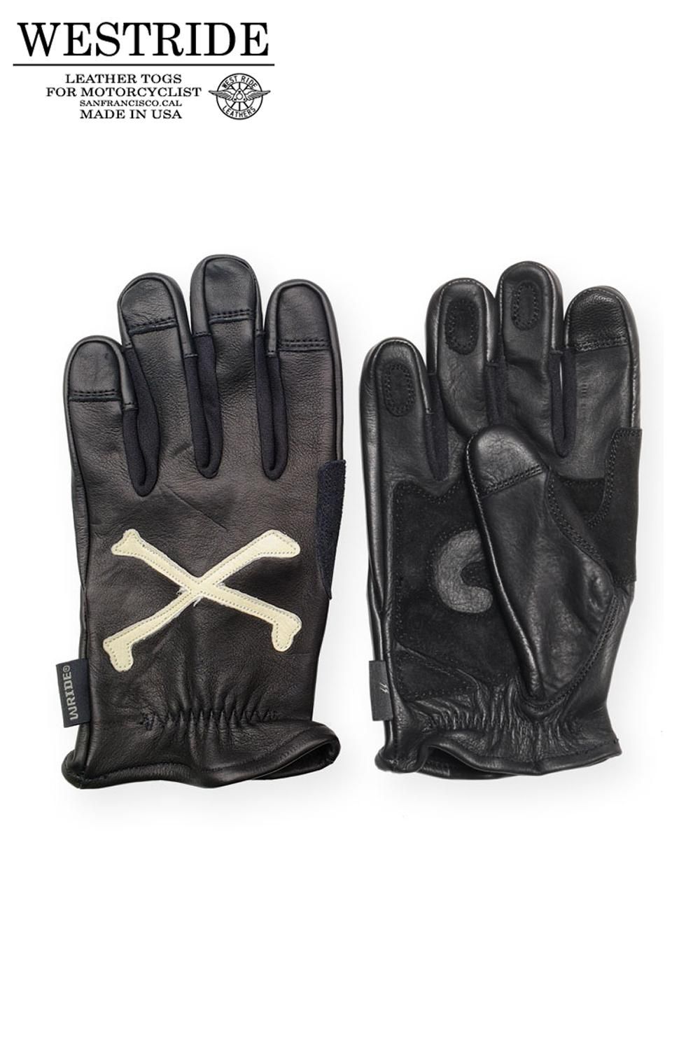 WESTRIDE(ウエストライド) レザーグローブ CROSS BONE GLOVE PA002