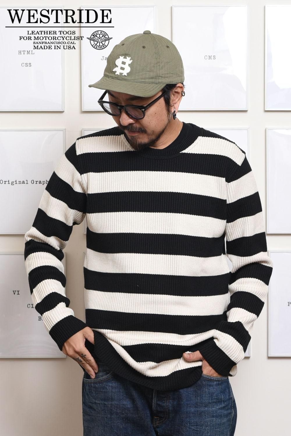 WESTRIDE(ウエストライド) ボーダーロングスリーブ CLASSIC RIB BORDER