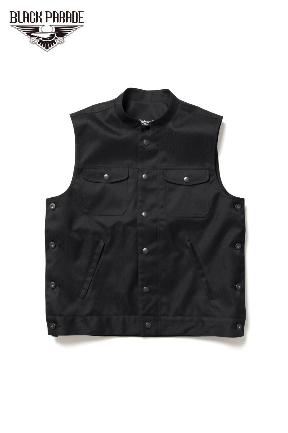 BLACK PARADE(ブラックパレード) コーデュラツイルベスト Stand Collar