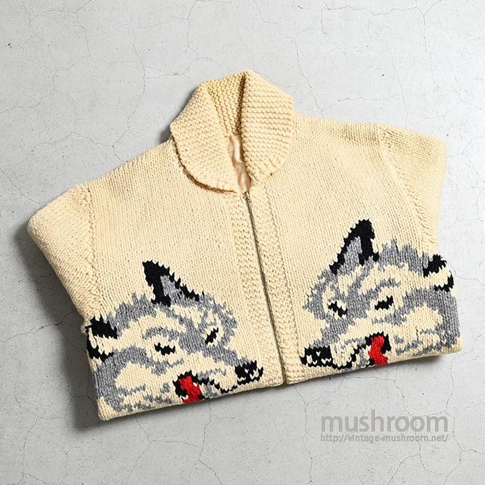 OLD ”WOLF PATTERN” COWICHAN JACKET（BIG SIZE/MINT） - 古着屋