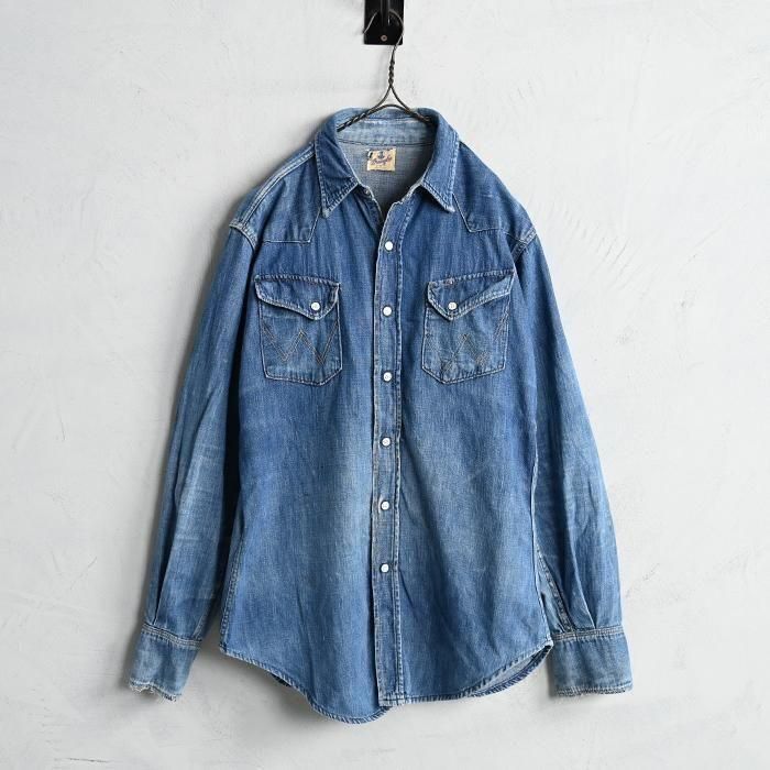 WRANGLER 27MW DENIM WESTERN SHIRT（1950'S/16-35） - 古着屋