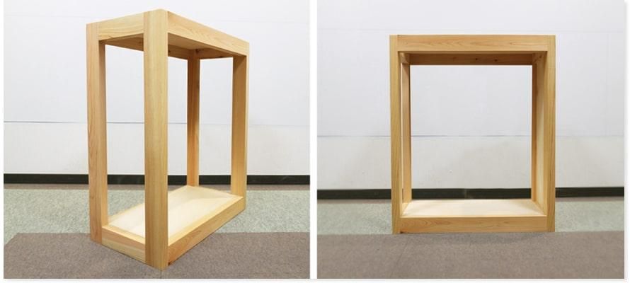 木製 ハンドメイド オーダー コの字 ワトコオイル スツール サイド