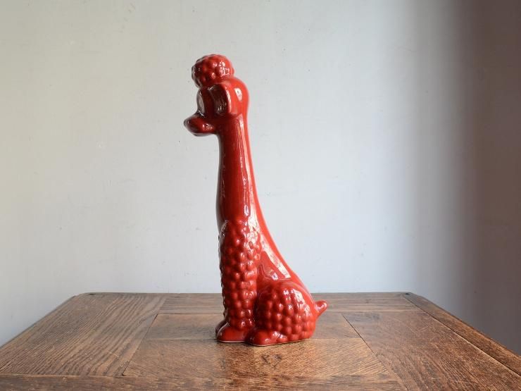 プードルモチーフ ヴィンテージ陶器オブジェ｜アンティーク雑貨