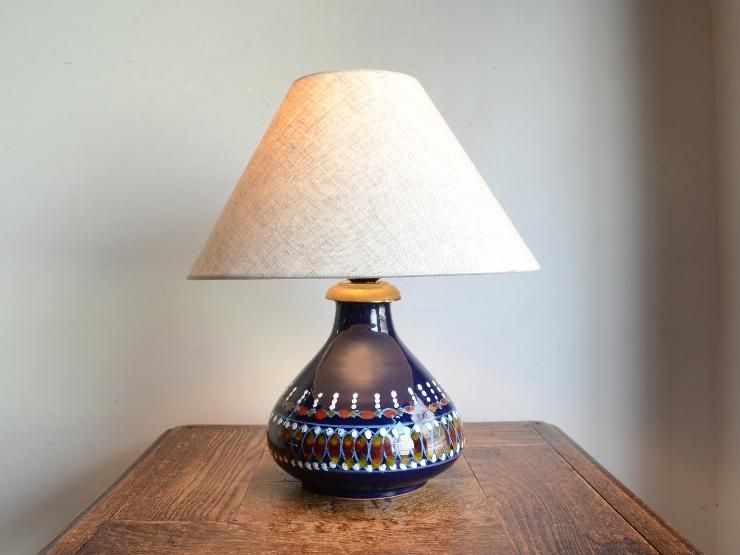 ヴィンテージ 陶器 テーブルランプ (H32cm)｜アンティーク照明・ランプ