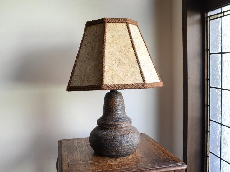 ヴィンテージ 陶器 テーブルランプ (H50cm)｜アンティーク照明・ランプ