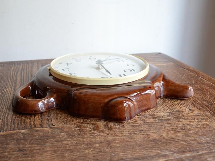 ヴィンテージ 陶器ウォールクロック（掛け時計）｜アンティーク雑貨