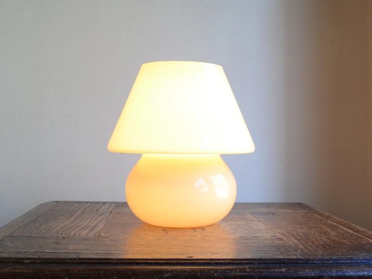 ヴィンテージ ムラーノガラス テーブルランプ（H18cm）｜アンティーク