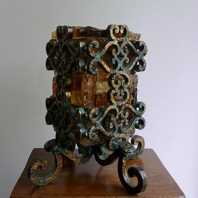 4362 オリジナーレ社□ムラーノガラス/テーブルランプ/真鍮/24万