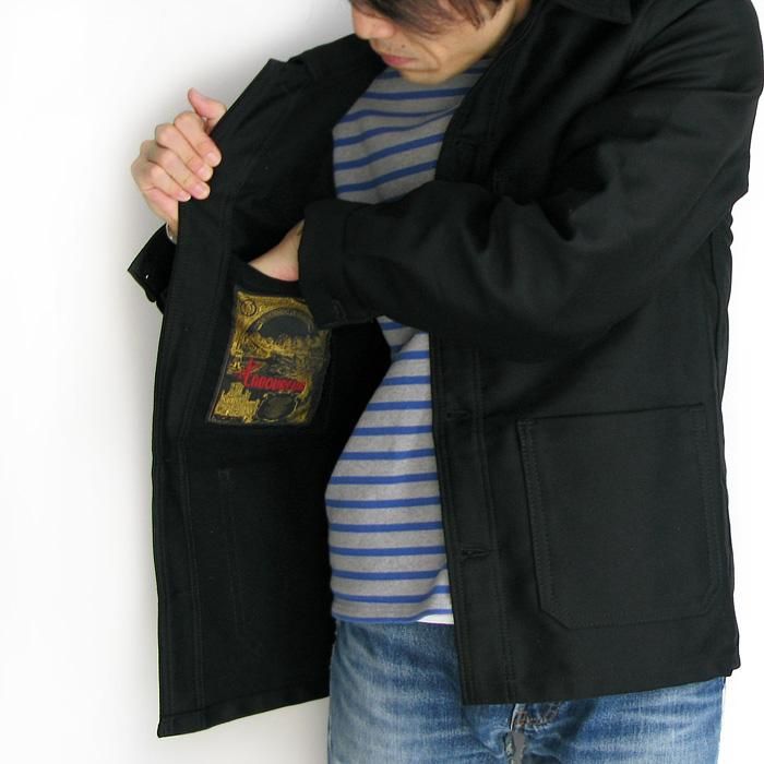 LE LABOUREUR（ラブルール） モールスキンカバーオール（ブラック