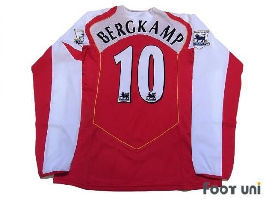 アーセナル/04-05/H #10 ベルカンプ プレミアパッチ付 長袖 - USED