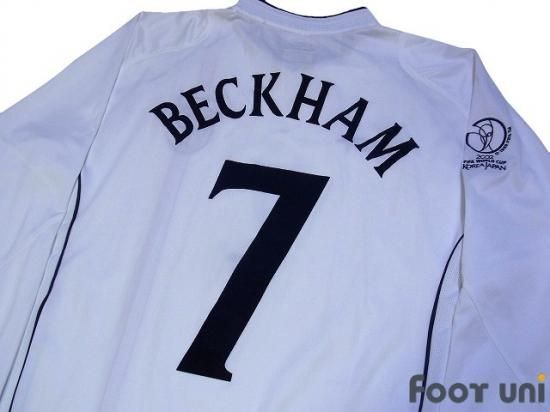 イングランド/02/H #7 ベッカム 日韓W杯着用モデル 長袖 - USED