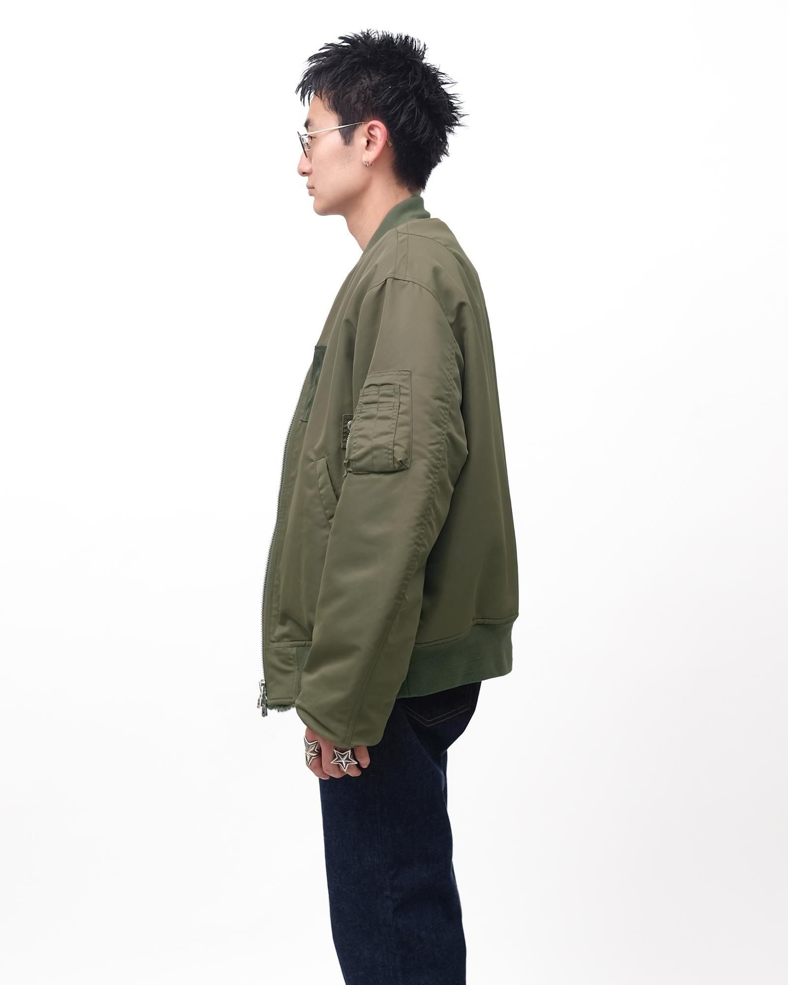 TAKAHIROMIYASHITATheSoloist. faux fur lining flight jacket. #olive