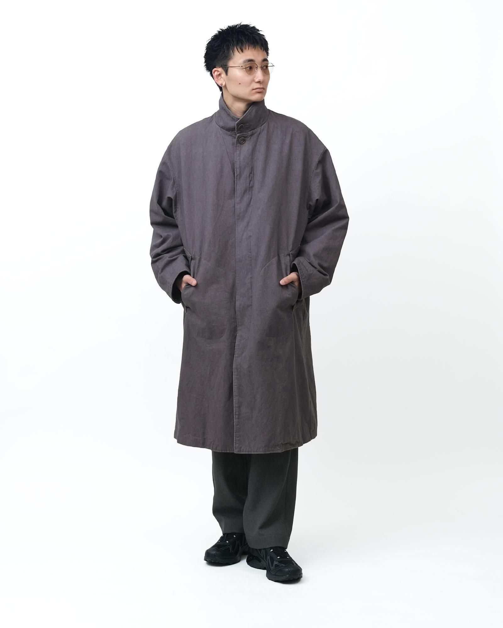nonnative WANDERER LONG COAT C/Li CANVAS SULFUR DYE WITH