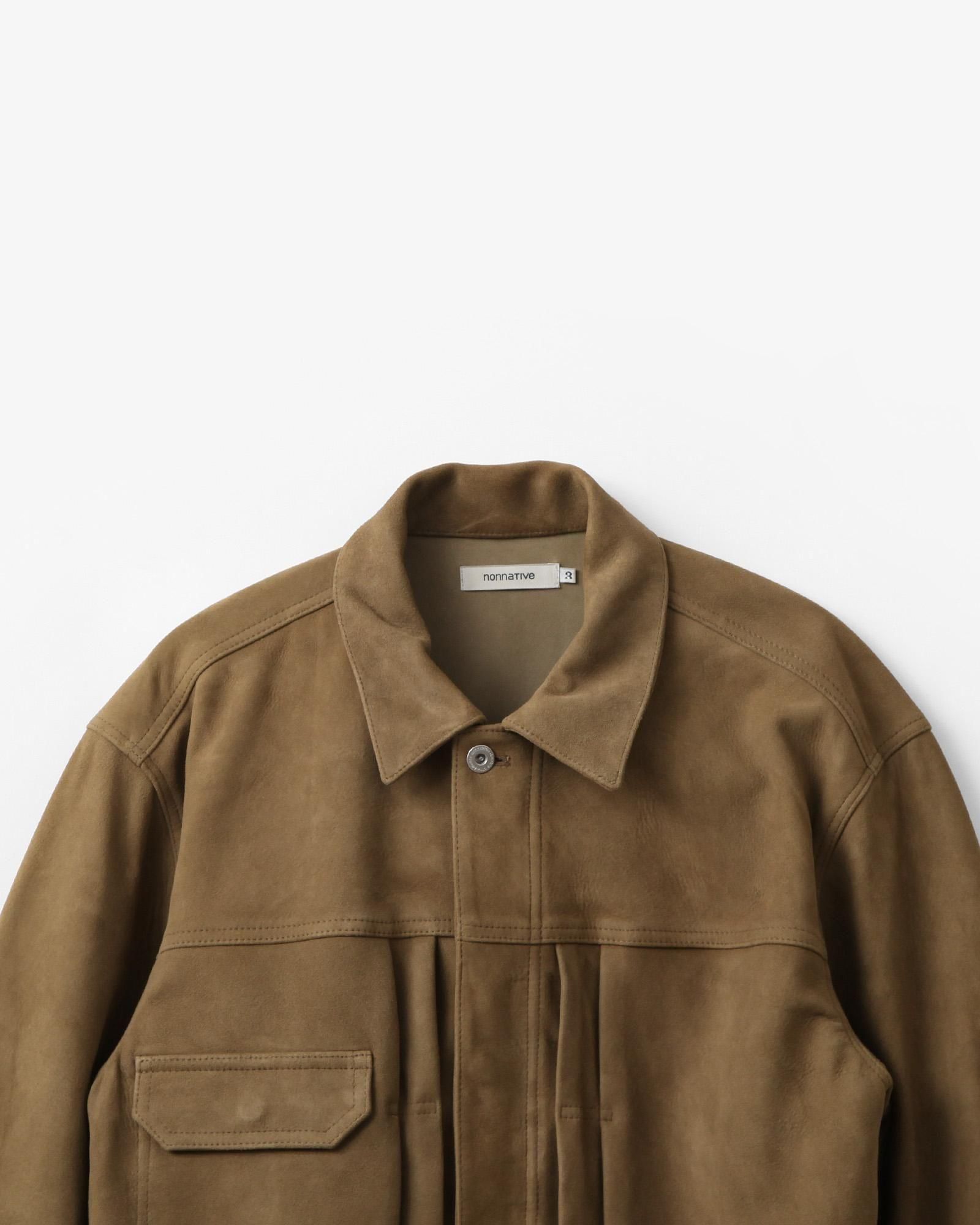 nonnative TRUCKER BLOUSON SHEEP LEATHER #BROWN [NN-J4704]｜Silver
