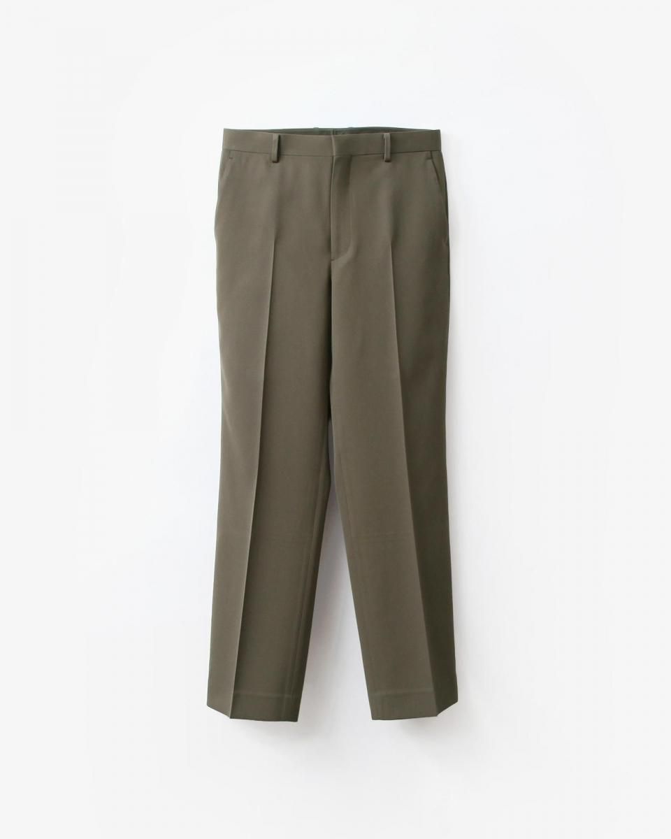 AURALEE LIGHT WOOL MAX GABARDINE SLACKS #DARK OLIVE [A26SP03MG