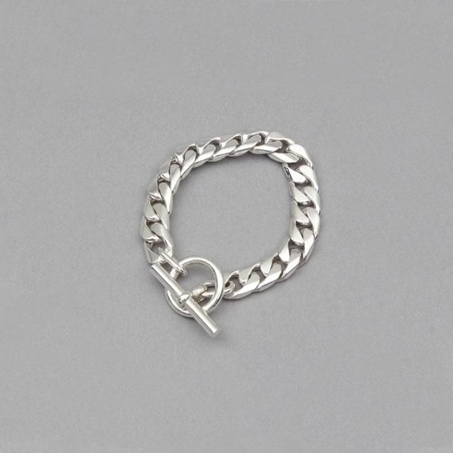 LAVER 11mm Curb Chain T Bar Bracelet [no.18]｜Silver and Gold