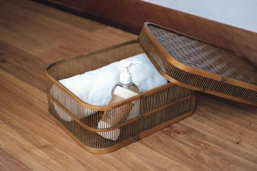 茶櫃（ちゃびつ） 市松（角） - 駿河竹千筋細工 【公式】 駿河竹千筋