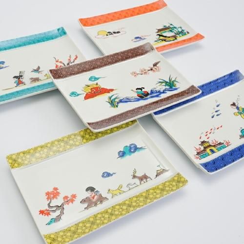 音屋nakagawa中川洋子さん 花柄 うさぎ 食器セット（皿1枚・カップ1個