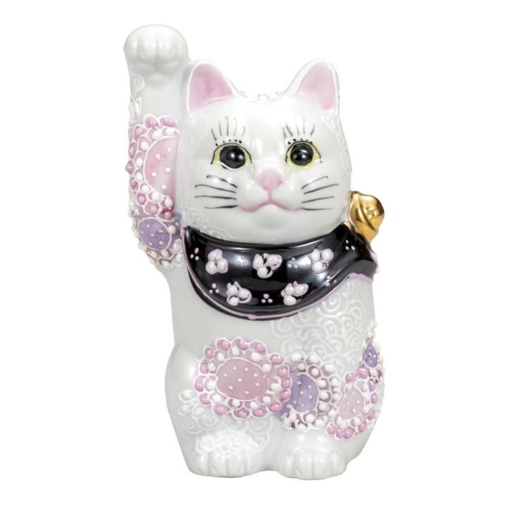 4号招き猫 花むらさき