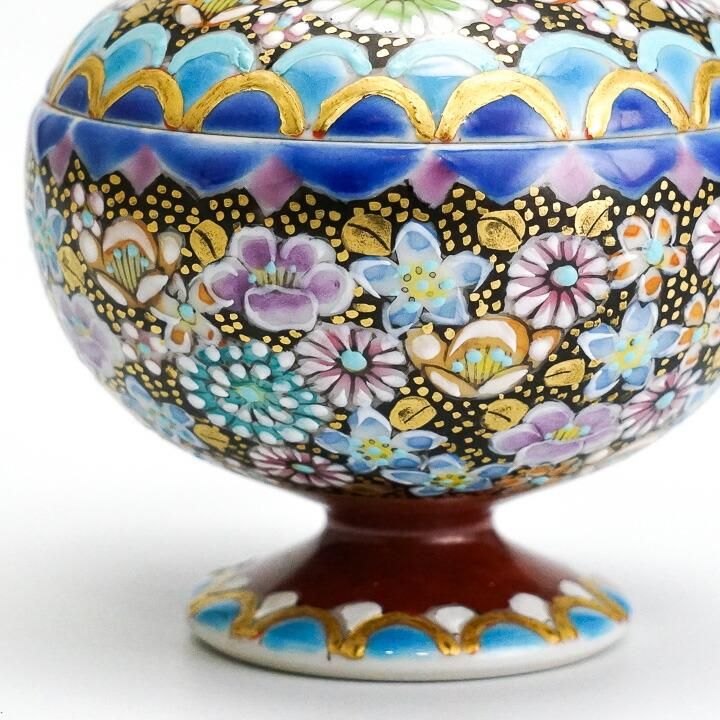 蓋器 色絵金襴花詰 / 高 聡文 ｜九谷焼の販売専門店 陶らいふ