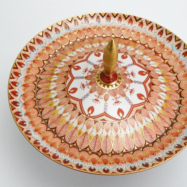 台皿 赤絵金襴花小紋 / 高 聡文 ｜九谷焼の販売専門店 陶らいふ