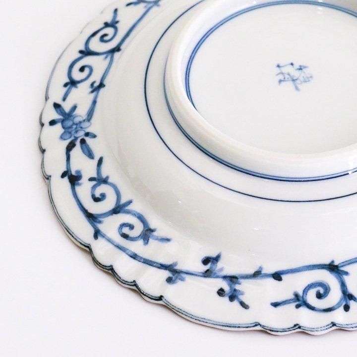 平向付 青華吉祥更紗兎文 / 山本長左 | 九谷焼専門店 陶らいふ