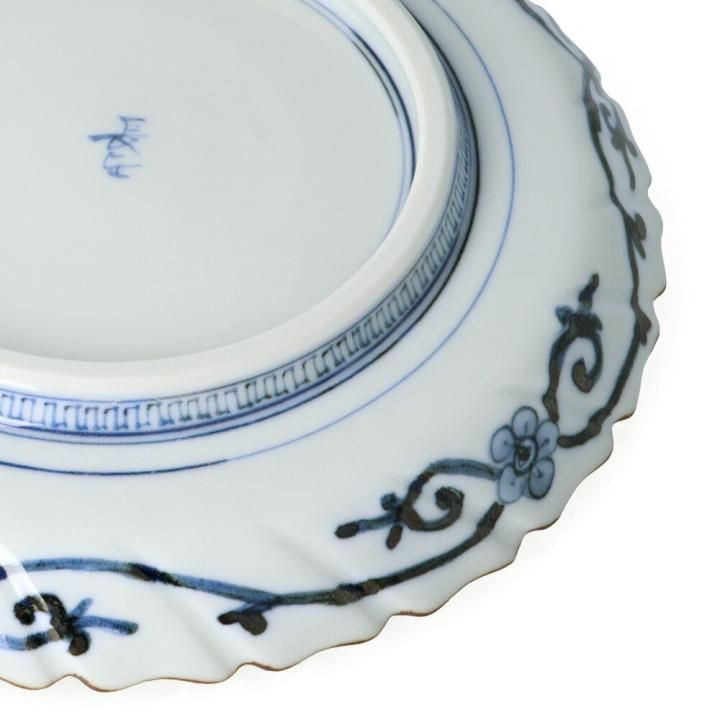 取皿揃 藍九谷梅鳥図 | 5枚セット / 山本長左 | 九谷焼専門店の陶らいふ