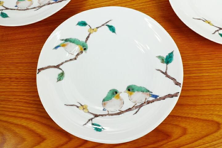 6号皿揃 めじろ/青郊窯