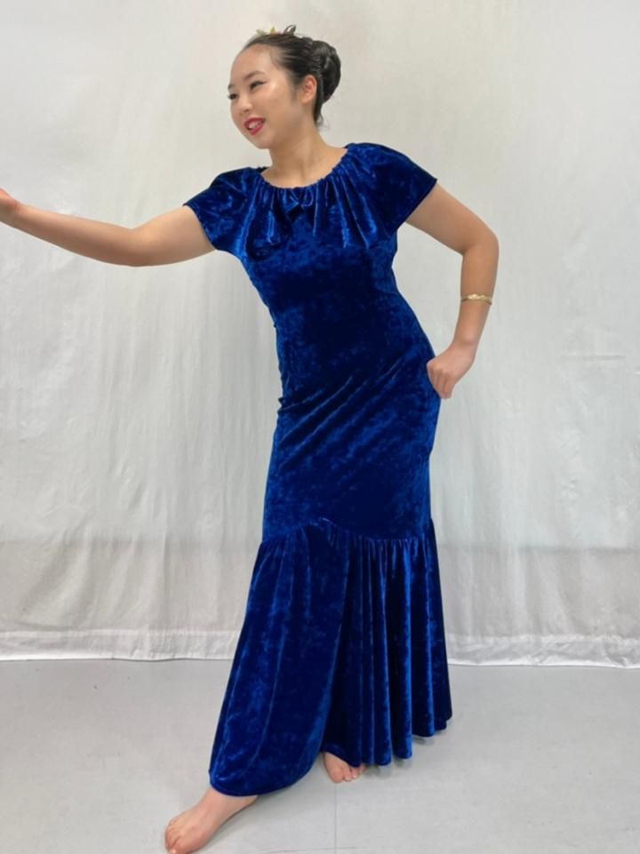 ベロアドレス,ベルベットドレス,-フラダンス衣装 1V17スイートアロハ