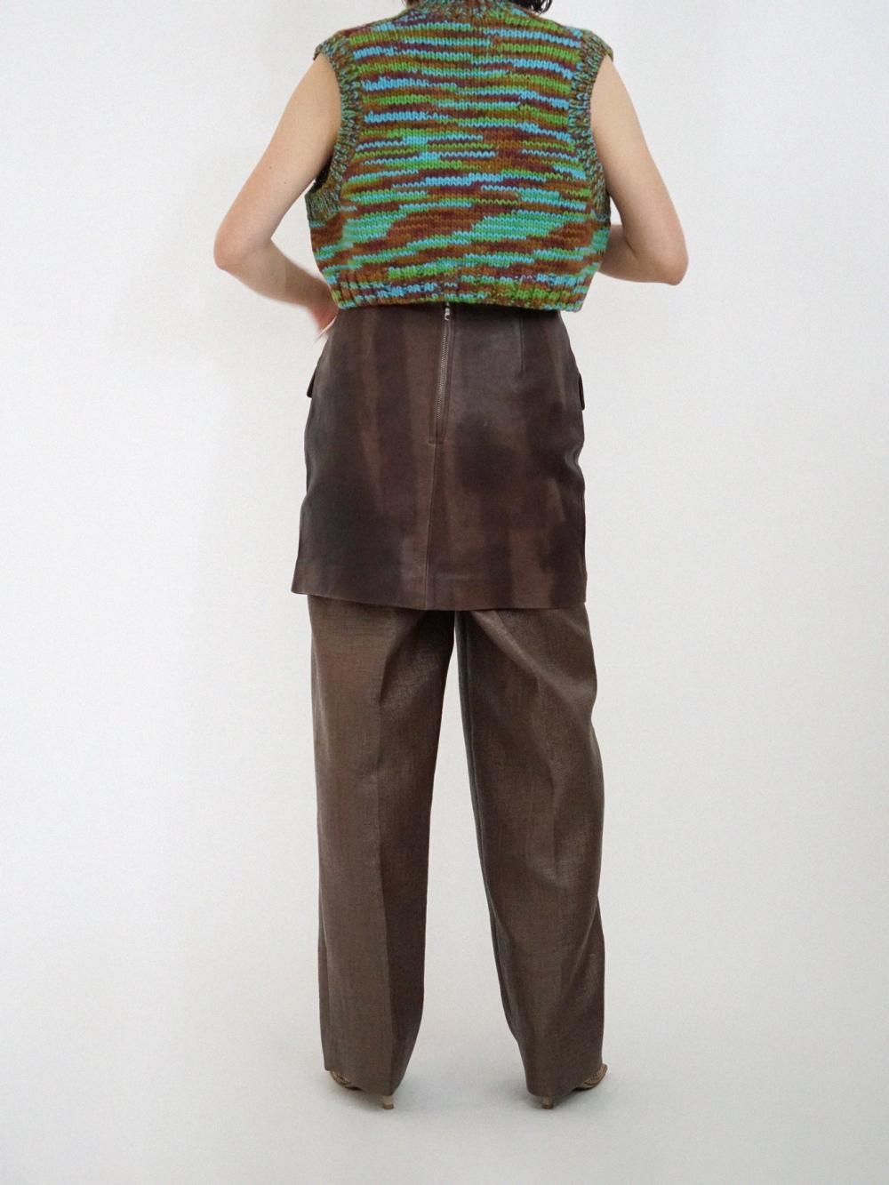 JUNMIKAMI 段染めハンドニットベスト / BLUE - n e p