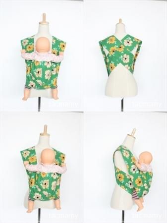 綿麻 グリーンフラワー - 抱っこ紐 | tacmamy *タックマミー* からだに