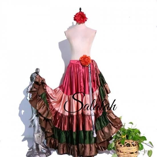 25ヤードジプシースカート サテン5色デザイン lw2550 - ベリーダンス