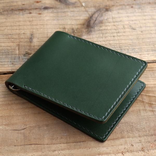 ショートウォレット・マネークリップ SWM02 [栃木レザー使用二つ折り